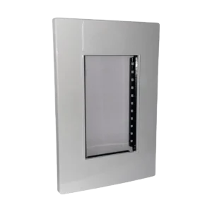 PLACA BLANCA CHASIS METALICO 3 VENTANAS LINEA PRO BLANCO SPM-12B
