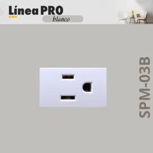 CONTACTO POLO A TIERRA ABS LINEA PRO BLANCO SPM-03B