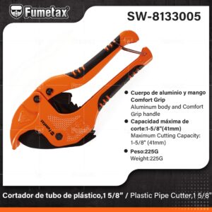 TIJERA CORTA TUBO CONFORT GRIP FUMETAX SW-8133005