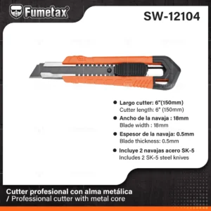 CUTTER PROFESIONAL ALMA METALICA FUMETAX SW-12104