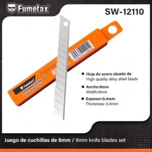REPUESTO CUTTER 9 MM CON 10 PZAS FUMETAX SW-12110