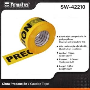 CINTA PRECAUCION 300 MTS FUMETAX SW-42210