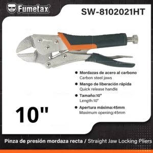 PINZA DE PRESION MORDAZA RECTA 10" FUMETAX SW-8102021HT