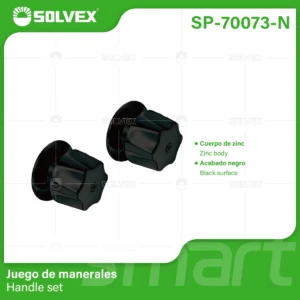 JUEGO DE MANERALES NEGRO QUEEN SOLVEX SP-70073-N