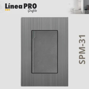 APAGADOR CON PLACA ESCALERA GRIS LINEA PRO SPM-31