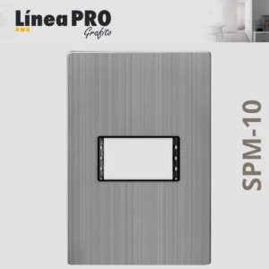 PLACA ACERO INOXIDABLE 1 VENTANAS LINEA PRO SPM-10