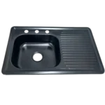 TARJA ACERO INOXIDABLE NEGRA ESC. DERECHO 80 X 50 CM STN-8050-R