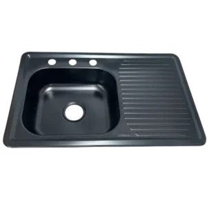 TARJA ACERO INOXIDABLE NEGRA ESC. DERECHO 80 X 50 CM STN-8050-R