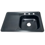 TARJA ACERO INOXIDABLE NEGRA ESC. IZQUIERDO 80 X 50 CM STN-8050-L