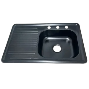 TARJA ACERO INOXIDABLE NEGRA ESC. IZQUIERDO 80 X 50 CM STN-8050-L