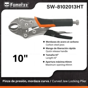 PINZA DE PRESION MORDAZA CURVA 10" FUMETAX SW-8102013HT