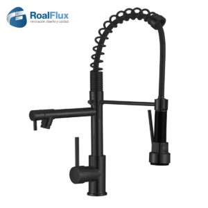 MONOMANDO PARA FREGADERO CUELLO FLEXIBLE NEGRO ROALFLUX 36104