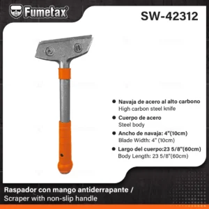 RASPADOR PROFESIONAL ANTIDERRAPANTE LARGO FUMETAX SW-42312