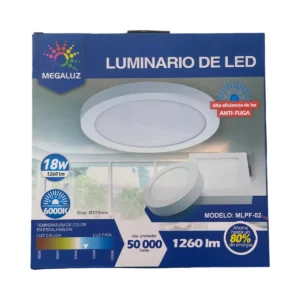 LUMINARIO LED 18W SOBREPONER MEGALUZ 18W S11W18EB  MLPF-02