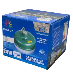 LAMPARA DE EMERGENCIA RECARGABLE MEGALUZ 24W EM07W24