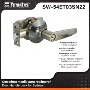 CERRADURA DE MANIJA RECAMARA SW-54ET03SN22 FUMETAX