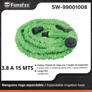MANGUERA EXPANDIBLE DE 3.8 A 15 MTS FUMETAX SW-99001008
