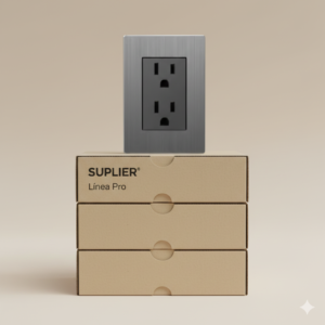 APAGADORES Y CONTACTOS LINEA PRO GRIS ACERO INOXIDABLE