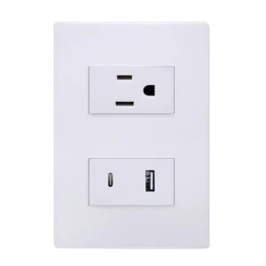 CONTACTO USB DOBLE C Y USB CON CONTACTO GRIS LINEA PRO SPM-110329B