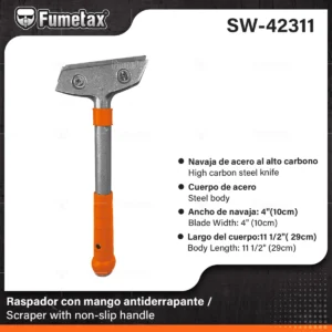 RASPADOR PROFESIONAL ANTIDERRAPANTE CORTO FUMETAX SW-42311