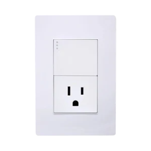 PLACA CON CONTACTO Y APAGADOR LINEA PRO BLANCA SPM-121615B