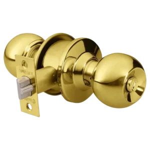 CERRADURA DE PERILLA PARA BAÑO COLOR LATON BRILLANTE SW-53BK01PB01