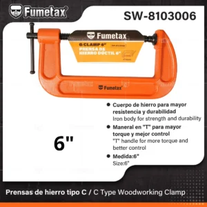PRENSA TIPO G 6″ FUMETAX SW-8103006
