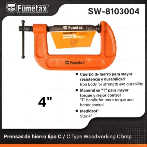 PRENSA TIPO G 4″ FUMETAX SW-8103004