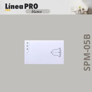BOTON TIMBRE BLANCO SPM-05B LINEA PRO BLANCA