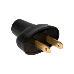 CLAVIJA SENCILLA DE HULE 15A. 125V.  NEGRO EC-500