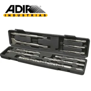 JUEGO DE BROCAS SDS 10 PZAS CON ESTUCHE ADIR 12564