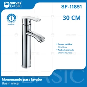 MONOMANDO PARA LAVABO-OVALIN CROMO  SOLVEX SF-11851