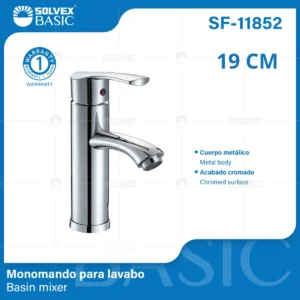 MONOMANDO PARA LAVABO CROMO  SOLVEX SF-11852