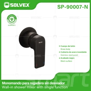MONOMANDO PARA REGADERA NEGRO SP-90007-N