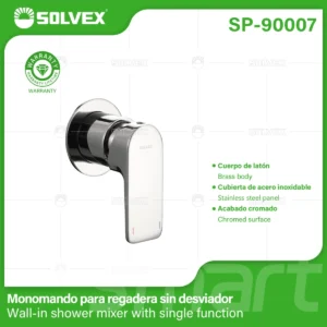 MONOMANDO PARA REGADERA CROMO SP-90007
