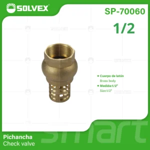 VALVULA PICHANCHA REJILLA LATON 1/2" SOLVEX SP-70060