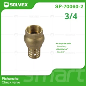 VALVULA PICHANCHA REJILLA LATON 3/4" SOLVEX SP-70060-2