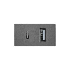MODULO USB DUAL 1 USB-1 USB TIPO C GRAFITO SPM-29