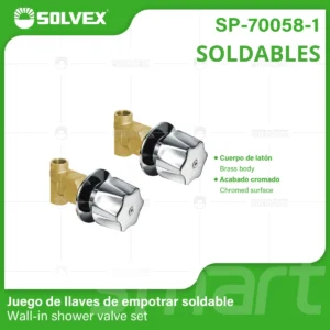 JUEGO DE LLAVES DE EMPOTRAR SOLDABLES SP-70058-1