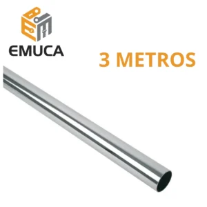 TUBO PARA CLOSET REDONDO CROMADO 1" X 3 MTS
