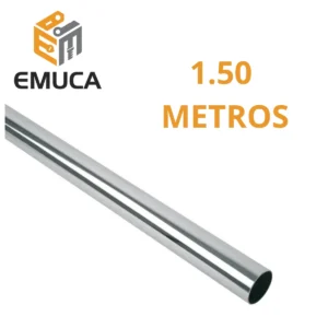 TUBO PARA CLOSET REDONDO CROMADO 1" X 1.50 MTS