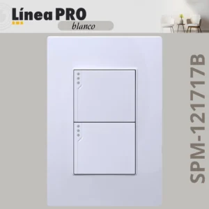 PLACA CON 2 APAGADORES DE ESCALERA SPM-121717B