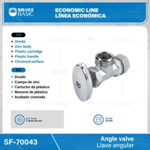 VALVULA ANGULAR DE BARRIL SOLVEX SF-70043