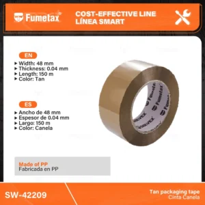 CINTA DE EMPAQUE CANELA 48MM X 150 METROS SW-42209