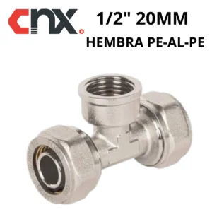 TEE HEMBRA PE-AL-PE 1/2" X 1/2" X 1/2" CNX PATEEH2013